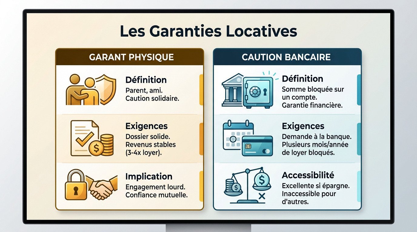 Tableau comparatif des solutions de garanties pour la location immobilière
